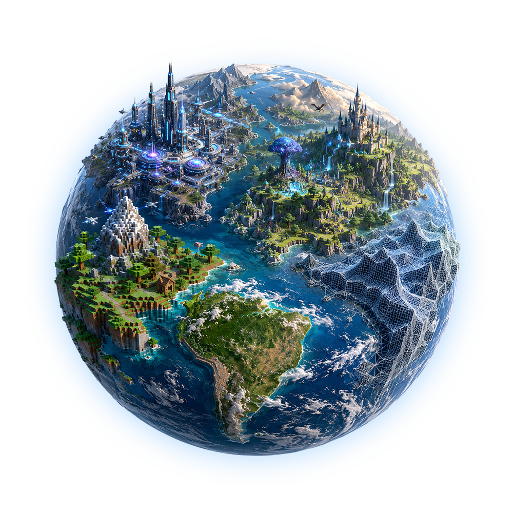 A connected Anvil world spanning sci-fi, fantasy and player-created environments